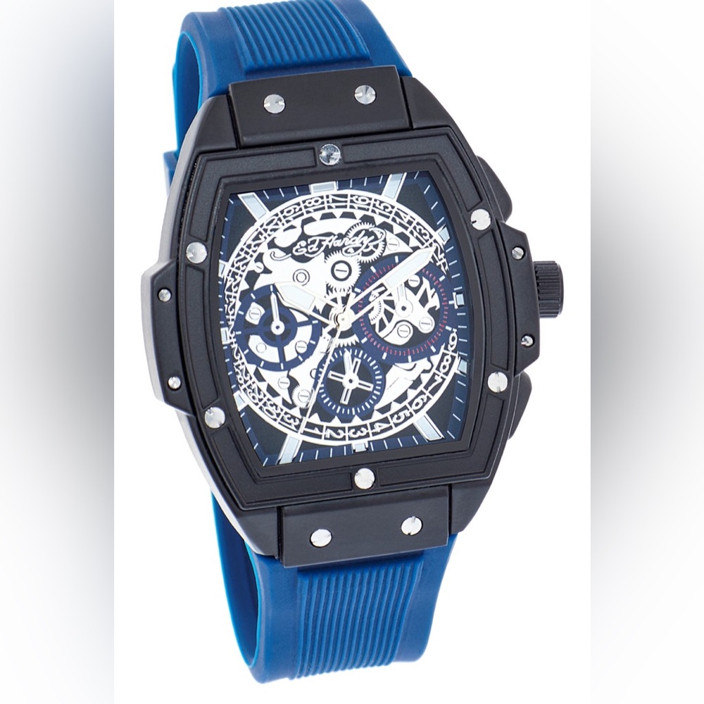 Ed hardy Silicone Strap Watch, 42mm